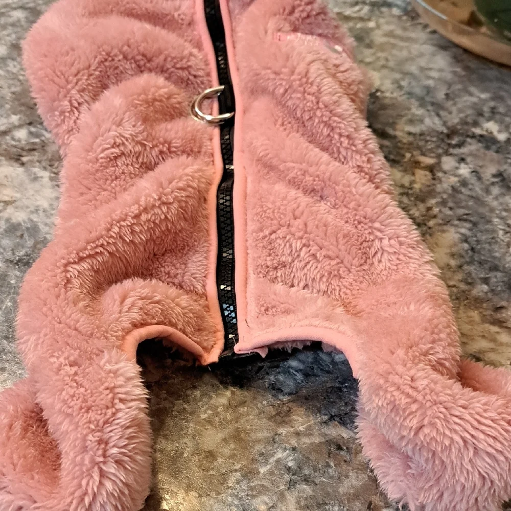 Nwt Pink Fleece Dog Jacket - Picture 5 of 5